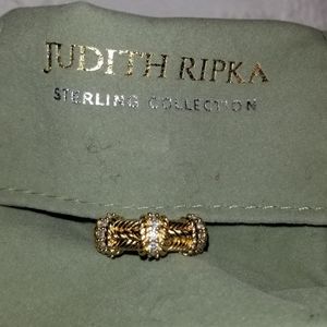 Judith Ripka Gold Diamond Ring